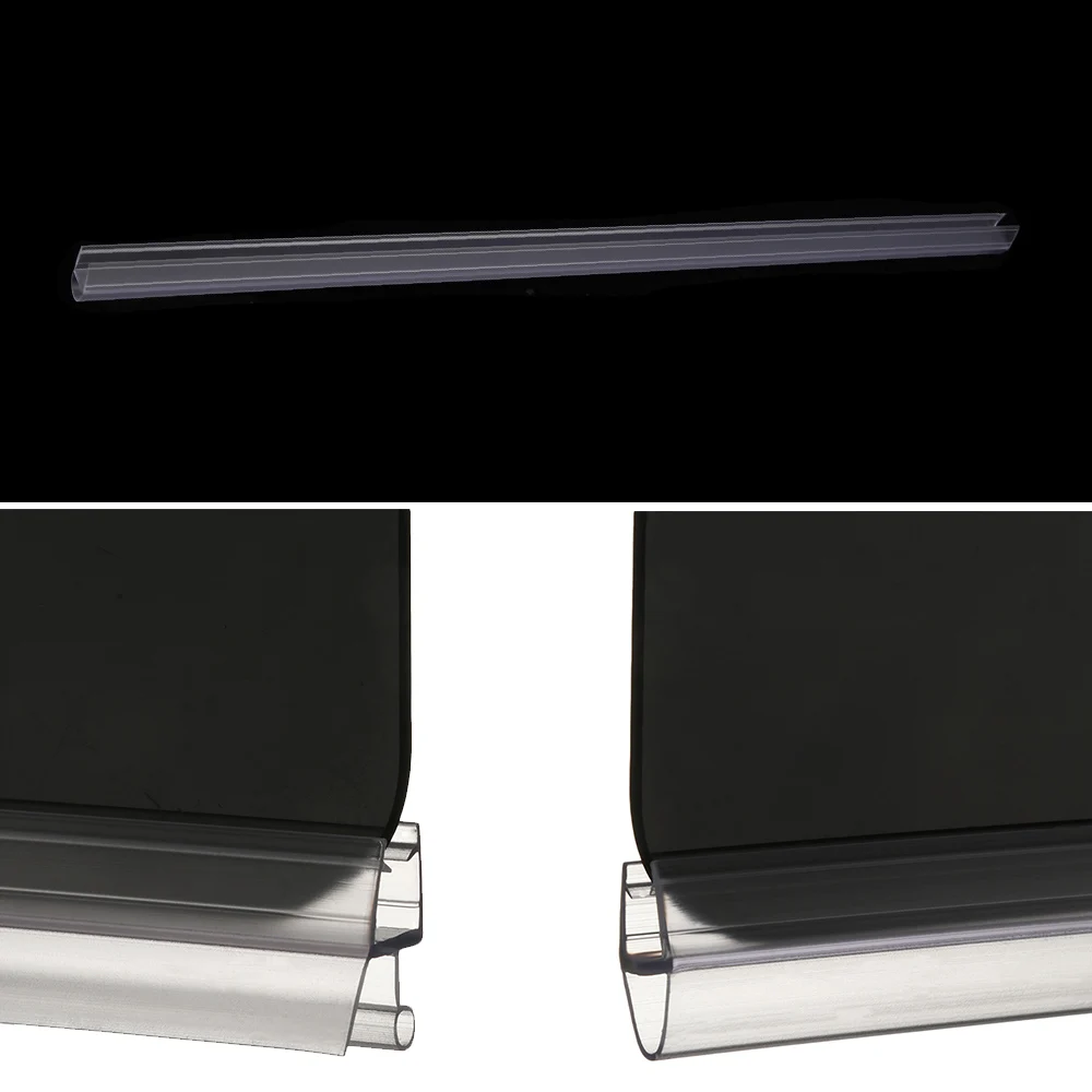 Door Seal Strip 2Pcs 1m（50cm + 50cm）Bath Shower Screen Door Seal Strip 4 to 12mm Seal Gap Window Door Weatherstrip