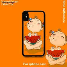 Watermelon girl phone case for iPhone 11 11 pro 11 pro max 7 8 6 x xr xs max phone case for iPhone 7 8 plus silicone phone case