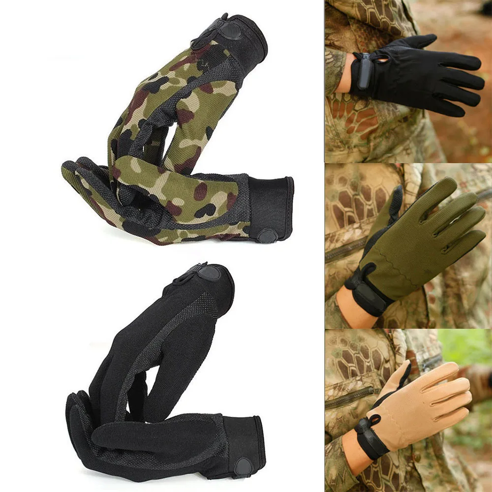 

Outdoor Sports Camouflage Men's Military Tactical Gloves Riding Fashion Hunting Full Finger Gloves Ride Anti-skid Safety Gloves