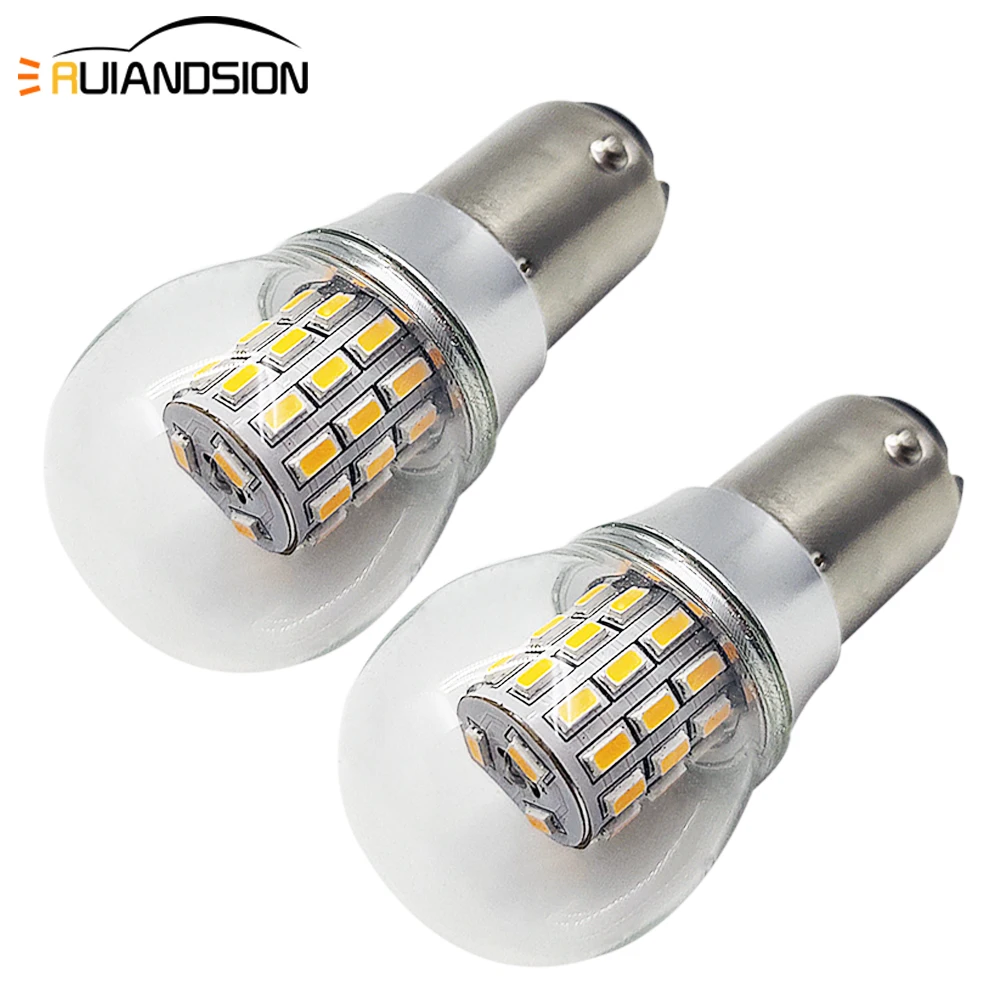 2Pcs 4W Auto 1157 BAY15D P21/5W BAZ15D P21/4W BA15D 3014SMD 39LED White Red Yellow 12V-24V Car Brake Stop Turn Tail signal Lamp