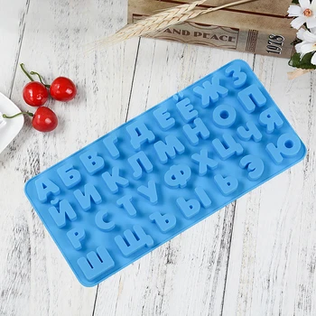 

3D Russian Alphabet Silicone Mold Letters Chocolate Mold Cake Decorating Tools Tray Fondant Molds Jelly Cookies Baking Mould