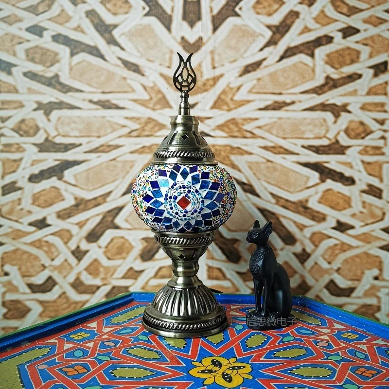 arte deco artesanal lamparas de mesa mosaico