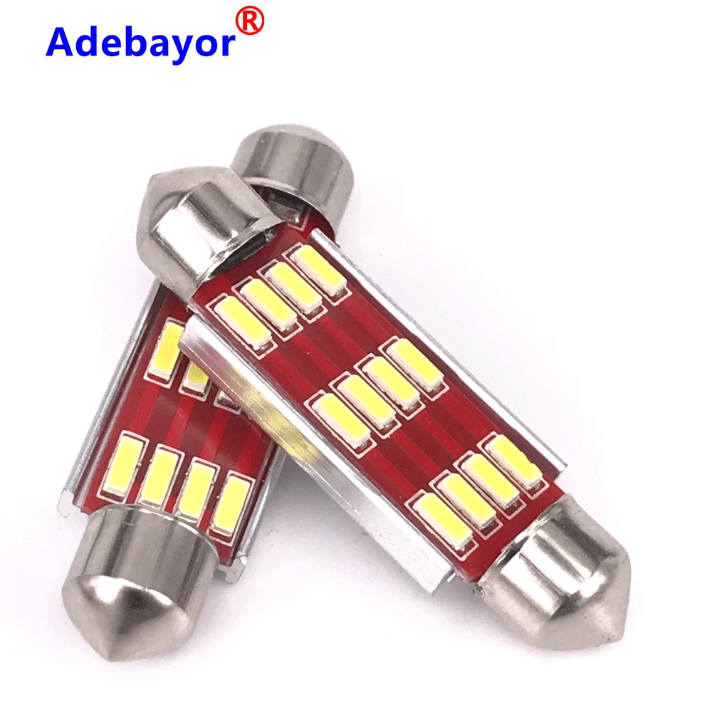 20 шт гирлянда 31 мм 36 мм 39 мм 41 мм C5W автоматический светильник 12 SMD 4014 светодиодный автомобильный интерьерный купольный светильник лампа для чтения белый DC12V Adebayor светодиодный