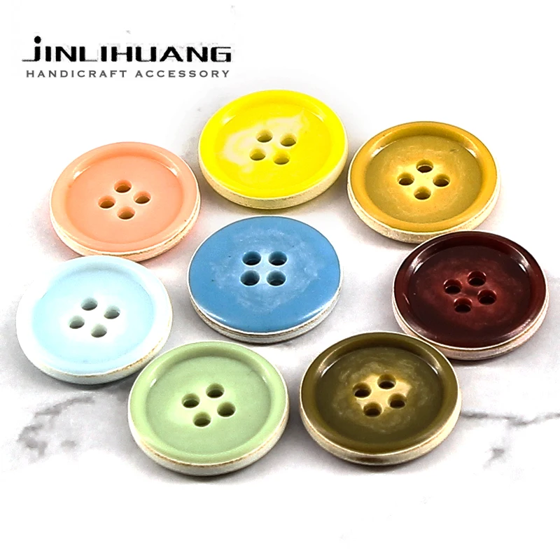 10pcs 4-holes Colorful Kids Urea Round Buttons Jacket Coat Suit Sewing for Handmade DIY Decorative Clothing Accessories | Дом и сад