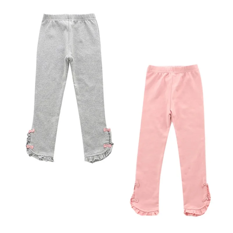 

New Autumn Baby Girls Leggings Soft Solid Print Pants Casual Trousers Toddler Leggings Bottoms Leggings