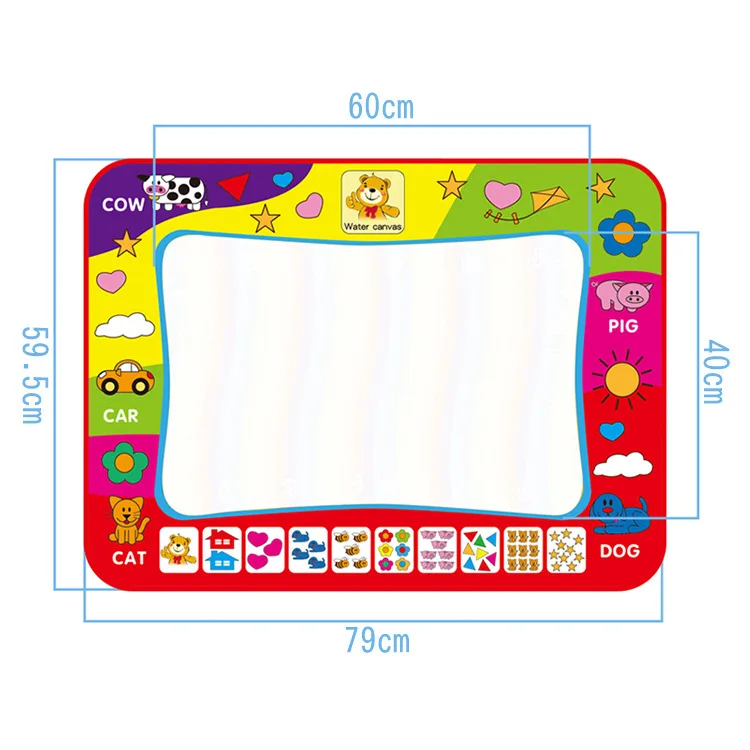 

Children Magic Rainbow-colored Magic Water Canvas Doing Homework Blanket Graffiti Educational Early Childhood Toy 79X59.5 Canvas