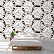 Пользовательские Настенные обои 3D белый свет роскошный металлический современный минималистичный художественный фон настенная декоративная живопись