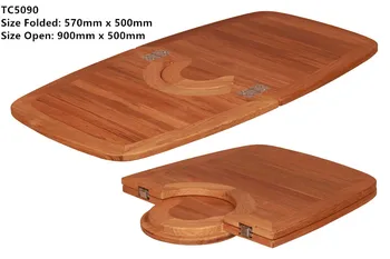 

Folding Teak Table Top 570/900*500mm Marine Boat Yacht RV Caravan TC5090
