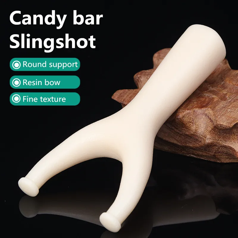 High-precision resin hunting slingshot professional outdoor entertainment big bow door catapult with flat rubber band slingshot 4