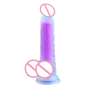 7.6 inch Liquid Silicone Lifelike Huge Rainbow Dildo - Strong Suction Cup - Realistic Extremely Soft Sex Toys 100% Waterproof 4