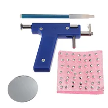 1 набор из нержавеющей стали инструмент для пирсинга тела Набор Профессиональный ушной Нос пупка пирсинг пистолет с ушками шпильки инструмент прочный пластиковый ящик