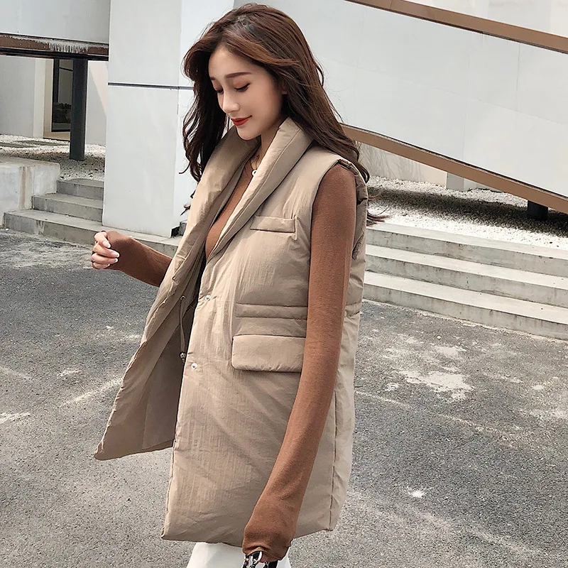 Для фотосессии,, осень и зима, стиль, облегающий пояс, жилет для похудения, жилет, пуховик, жилет, женский, корейский стиль, Wh