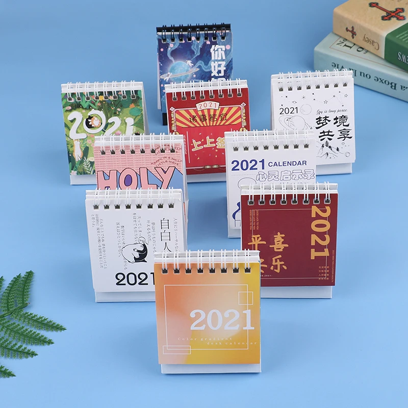 2021 Mini Desk Calendar Desktop Calendar Daily Schedule Office Table Planner 1pcs