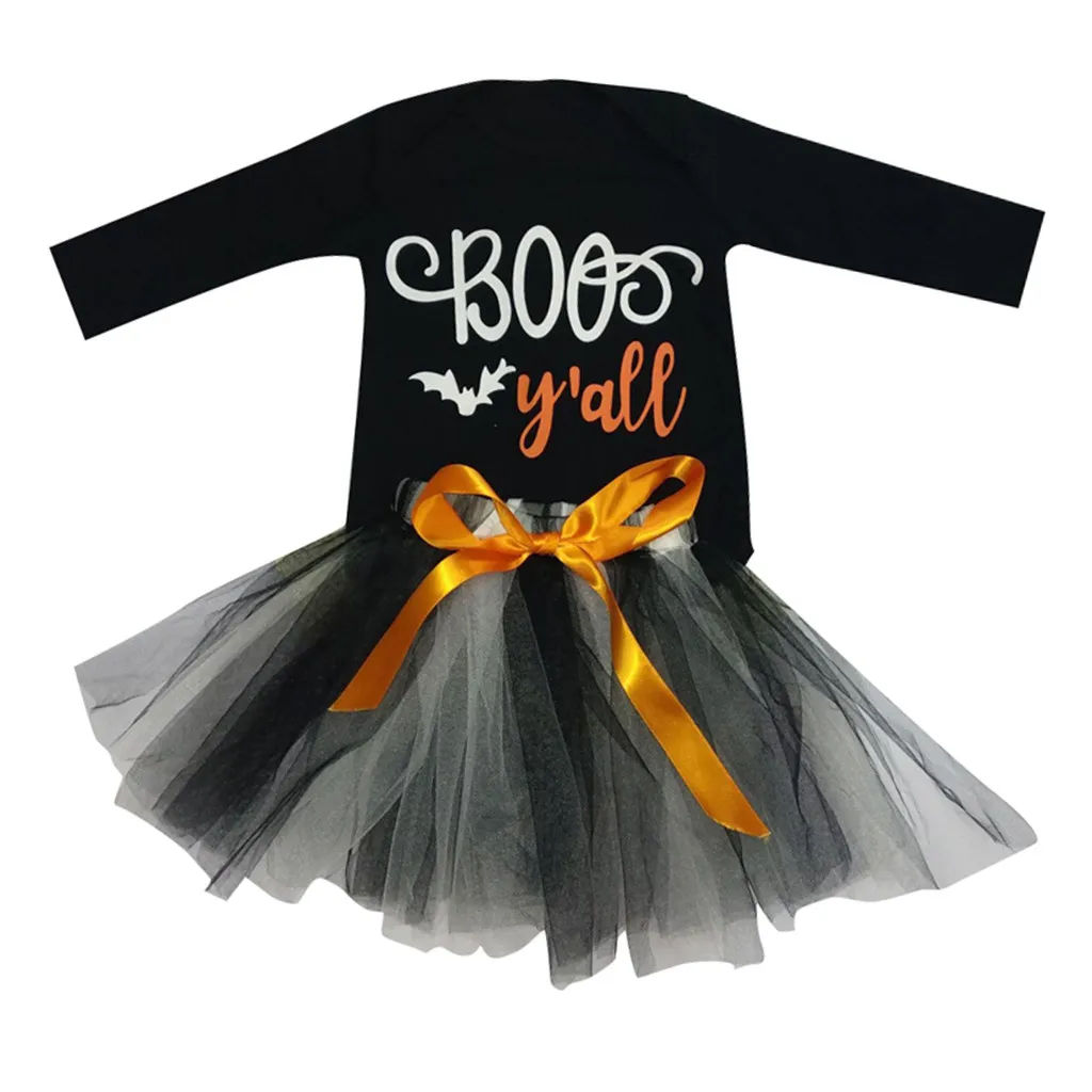 

Newborn Baby Girl Romper Bow Tutu Skirt Warmer Halloween Costume Outfits Set Letter RomperLong Sleeve Tops kids clothing 9.2