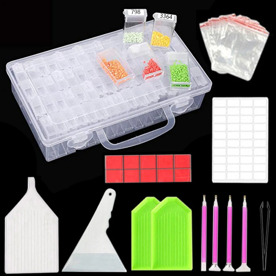 New 5D diamond painting accessories tools kit for diamond embroidery  accessories art supplies storage box