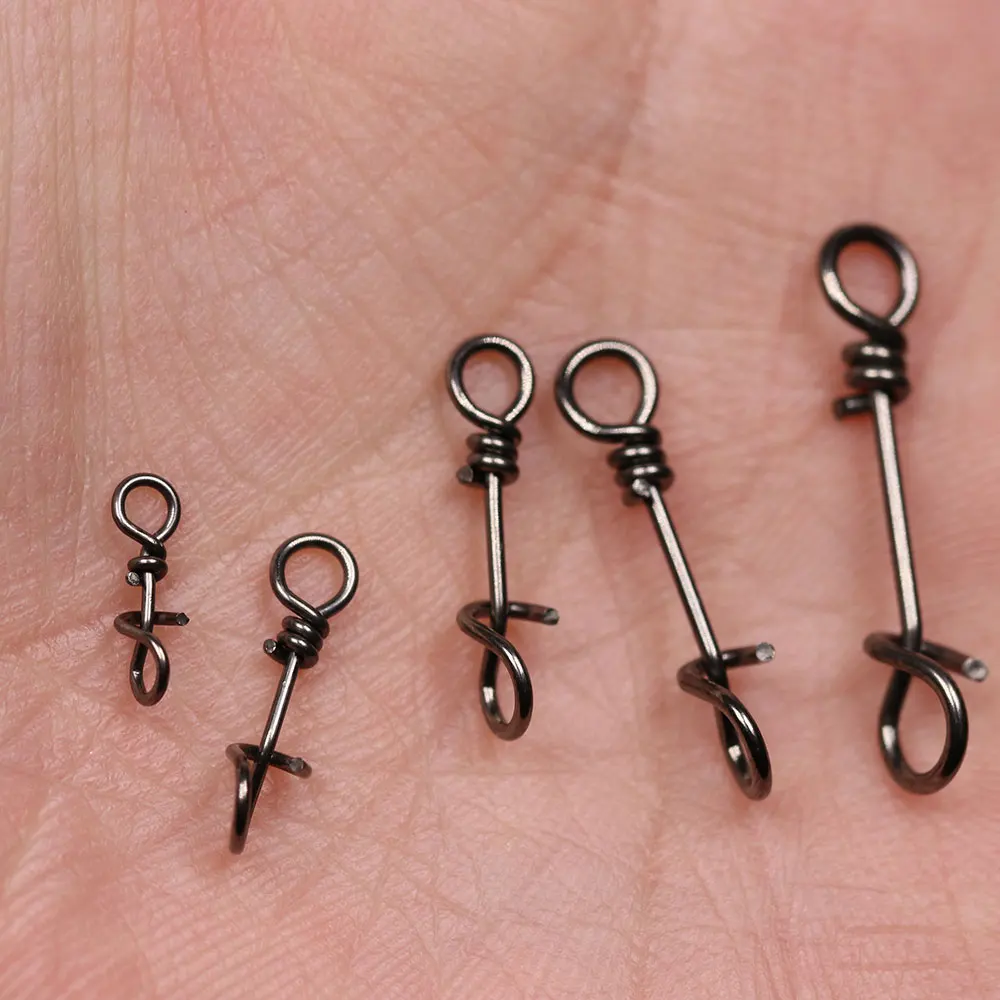 250 Pieces Fly Fishing Snaps Stainless Steel Fishing Swivels No Knot Snaps  Fast Change Connect Snap Fly Hook Lure Snap for Flies, Jigs, Lures, 5 Sizes