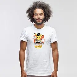 Повседневная футболка с принтом в стиле Пикачу «Покемон го» для мужчин и женщин, модные футболки с коротким рукавом из 100% хлопка с рисунком