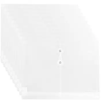

10pcs Plastic Envelopes with String Durable Waterproof File Folder for Home