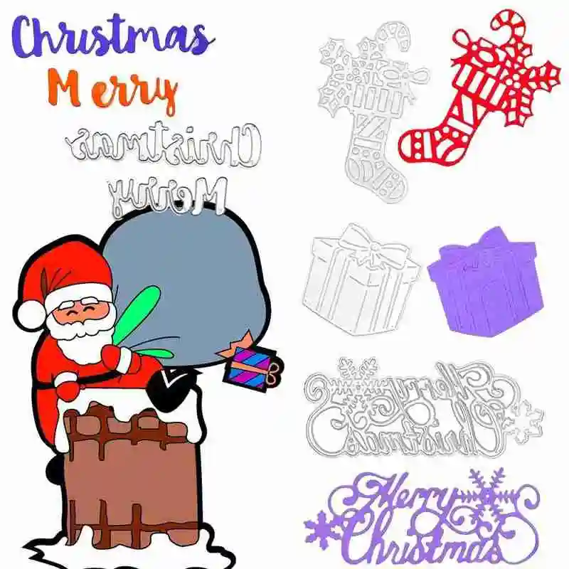 

Christmas accessories Dies Cutting Metal Cutting for DIY Scrapbooking Craft Card Embossing Die Cut New Template