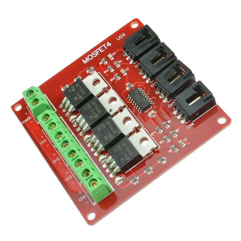 4-канальный 4 кнопки маршрута IRF540 модуль переключателя для Arduino совместимый |