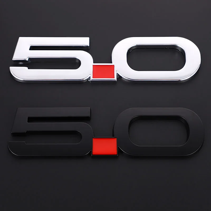 3D Автомобильные наклейки 5 0 эмблема значок на багажник металлические