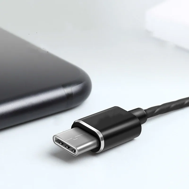 Jelly Comb Type c In ear Earphone for Xiaomi Huawei Mate 10 20 P20 Pro Dynamic Drive HiFi USB C Earbuds with Mic Volume Control