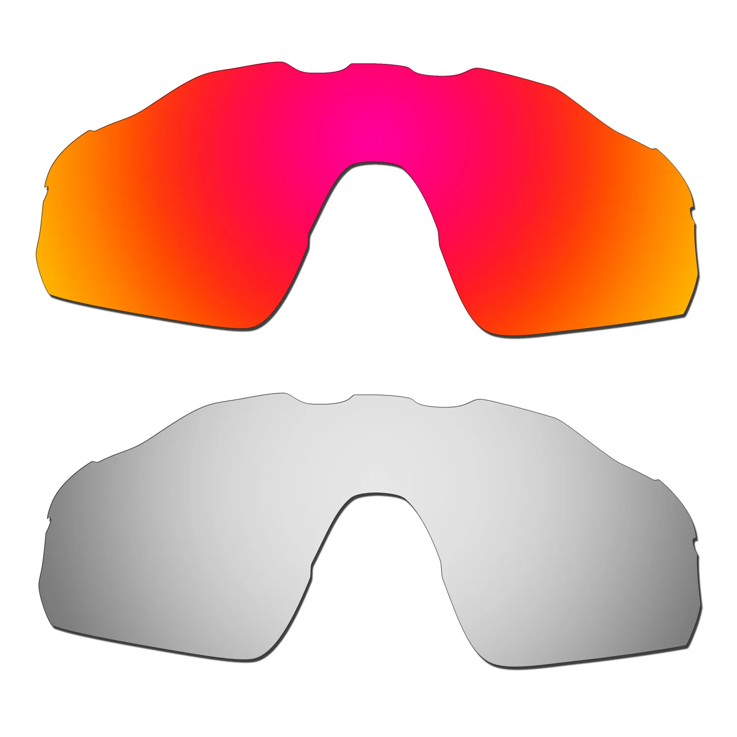 

HKUCO Polarized Replacement Lenses For Radar EV Pitch Sunglasses Red/Silver 2 Pairs