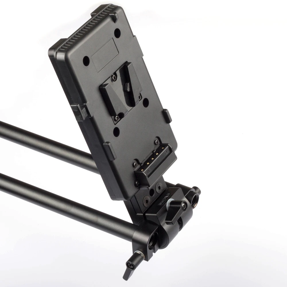 Braçadeira de Montagem Placa de Queijo Fonte de Alimentação Giratório Haste V-montagem Bateria Baseplate fr 4k 8k Filme Câmera Steadicam Cardan 360 ° 15mm - Image 6