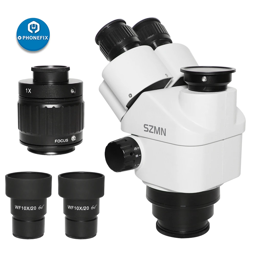 SZMN 7 45X Simul focal Trinocular Stereo Microscope Head Continuous
