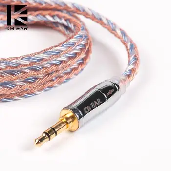

KBEAR 16 Core Silver Plated Cable with 2.5/3.5/4.4 Earphone Cable for KB06 C10 KZ ZS10 PRO ZSX BLON BL03 CCA C12 QDC TFZ