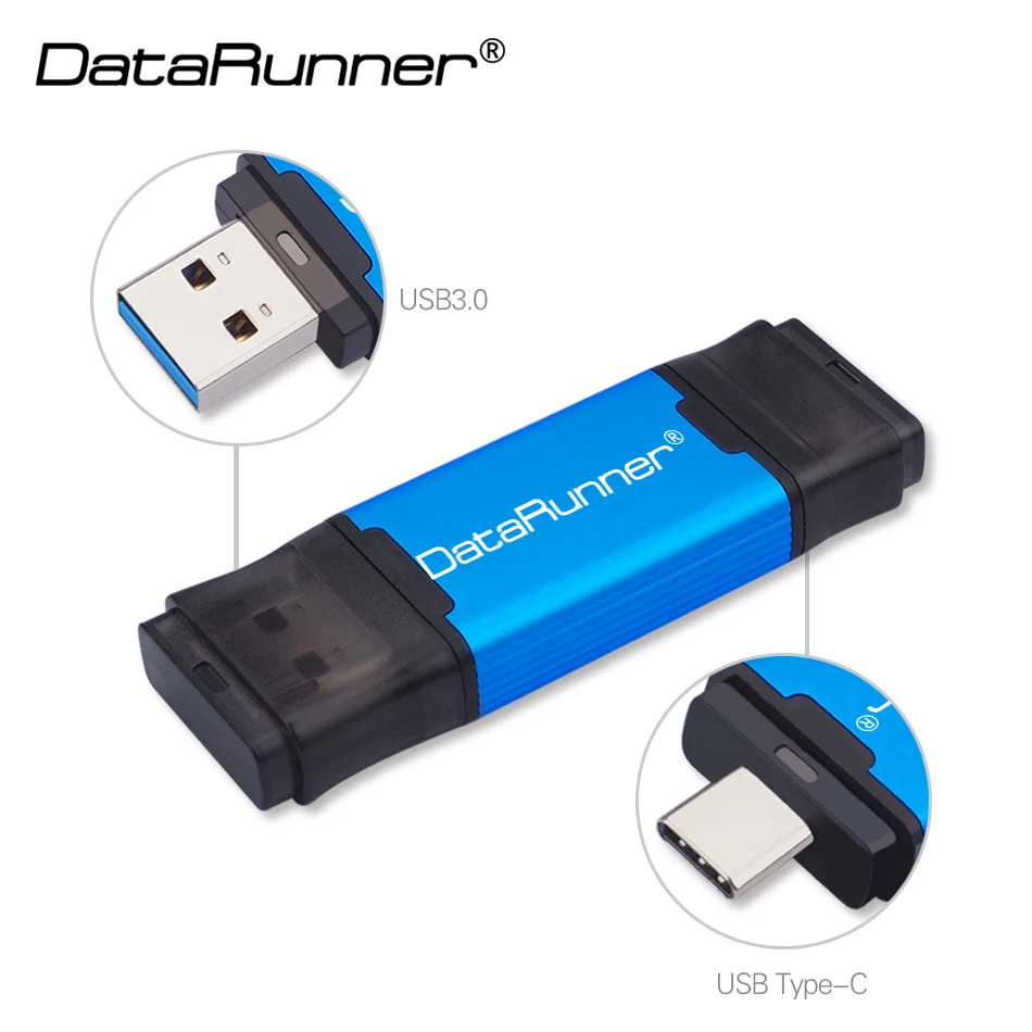 USB флеш-накопитель DataRunner type C флешка 3 0 512 ГБ 256 128 64 32 внешний накопитель для type-C/PC |