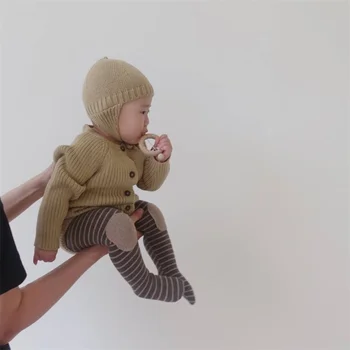 

Newborn Baby Leggings Pants Stripe Velvet Baby Girl Pantyhose Spring Winter Infant Toddler Girls Boys Pants Kid Paired Trousers