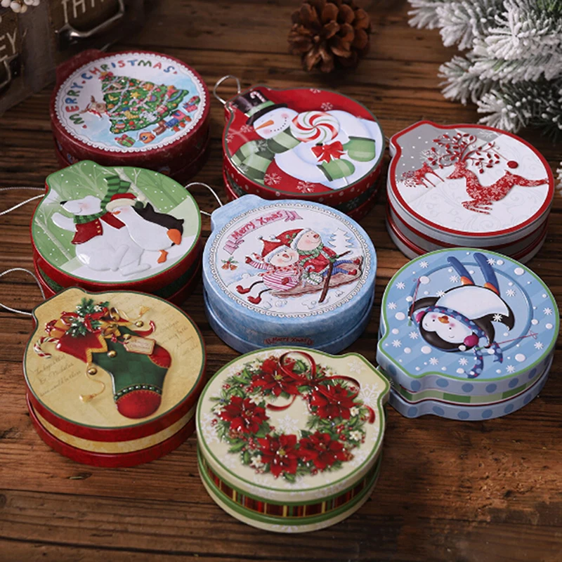 Mini Tin Box Sealed Jar Storage Christmas Gift Boxes Jewelry Candy Box Cans Coin Box