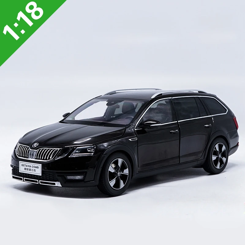 Black 1:18 Высокая тщательная Skoda OCTAVIA Wagon сплав модель автомобиля статические металлические модельные автомобили с оригинальной коробкой - Цвет: Black