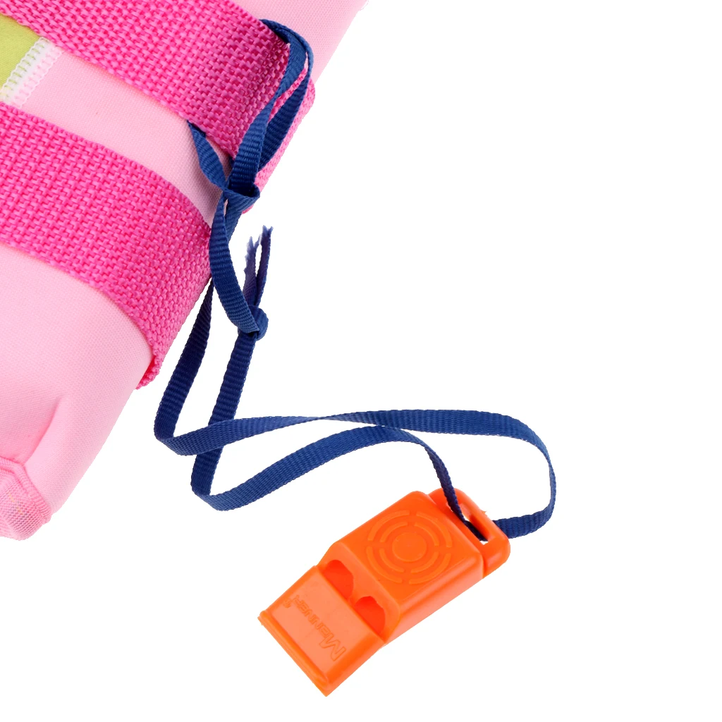 Pink/Blue 33-55lbs Weight Kids Buoyancy Life Jackets Vest with Whistle & Reflective Strip for Water Sports Swimming Boating