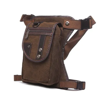 

Portable Fashion Drop Leg Bag Retro Canvas Multi Pocket Adjustable Pouch Cycling Motorcycle Travel Outdoors Belt Waist Pack