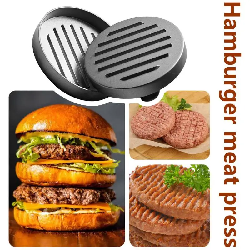 Delidge 1 комплект круглой формы гамбургер пресс алюминиевый сплав 11 см гамбургер мясо говядины гриль бургер ПРЕСС Патти производитель плесень