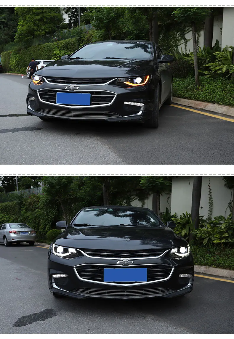 DY_L автомобильный Стайлинг корпус передней фары для Chevrolet Malibu- фары светодиодный фара Malibu DRL Объектив Двойной Луч Биксенон HID