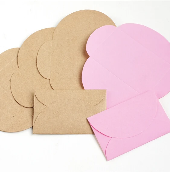 50pcs/lot Handmade Mini Craft Blank Paper Envelopes DIY Multifunction Gift Envelope for Card Storage