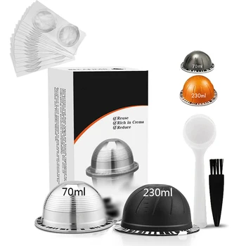 

Refillable Coffee Capsule Set Reusable Aluminum foils Replacement Kitchen