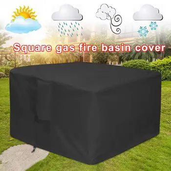 

Gas Fire Pit Cover Avoid Rain, Snow, Sunlight, Dust & Cracks Foldable 420D Oxford Cloth Black for Home, Patio, Backyard, Deck