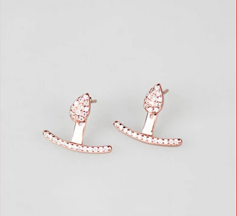 new arrival high quality micro pave AAA cz women ear cuff 925 sterling silver earring jacket | Украшения и аксессуары