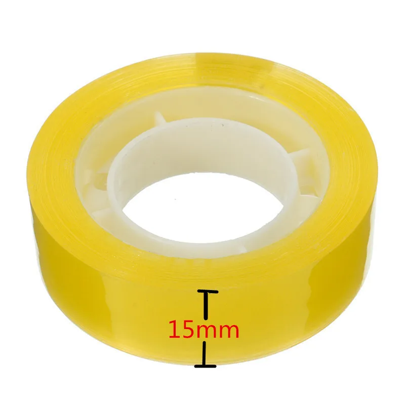 

1pc Useful 15mm Width Clear Transparent Tape Students High Quality Packing Tape Ring Packing Shipping Stationery