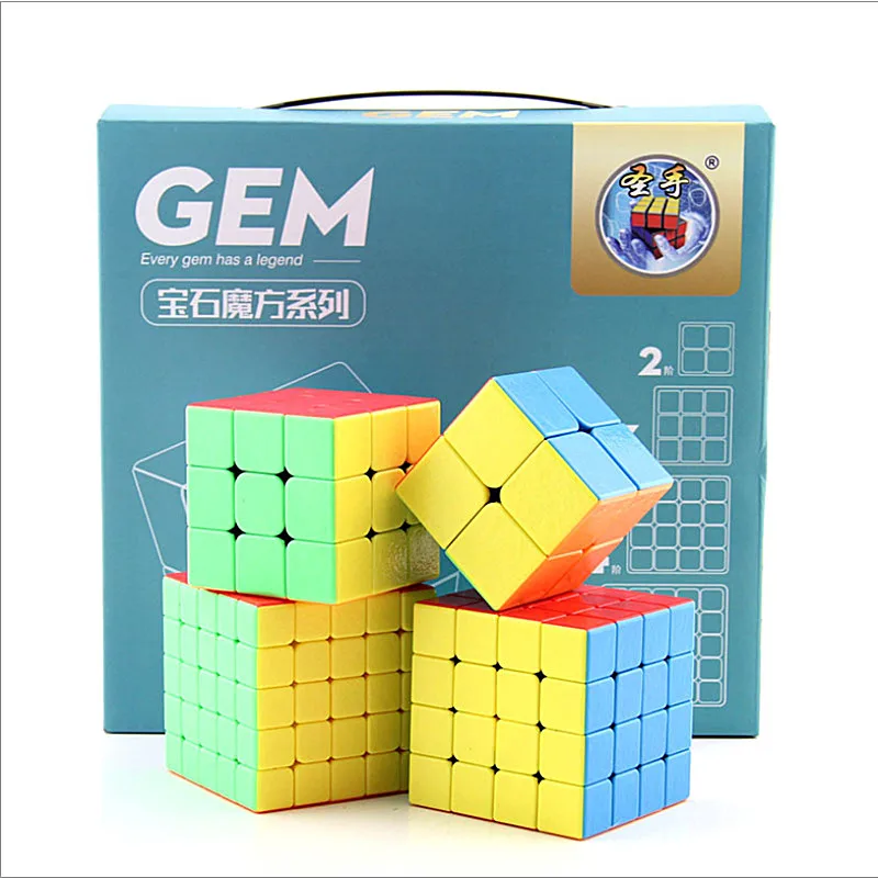 Shengshou драгоценными камнями 2x2/oneplus 3/OnePlus x 3 4x4 5x5 матовая поверхность, Магический кубик, 3x3x3, 4x4x4, 5x5x5, 2x2x2 головоломки куб Подарочная коробка развивающие игрушки для мальчиков