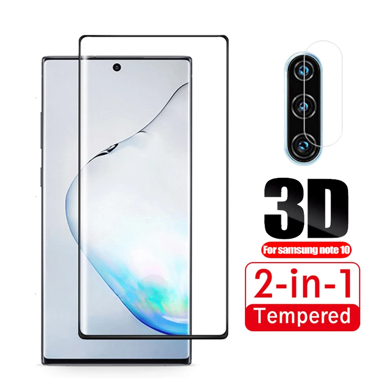 

2 in 1 Lens Tempered Glass for Samsung Galaxy Note 10 Screen Protector Protective Glas for Samsung Note 8 9 10 Plus Note10Plus