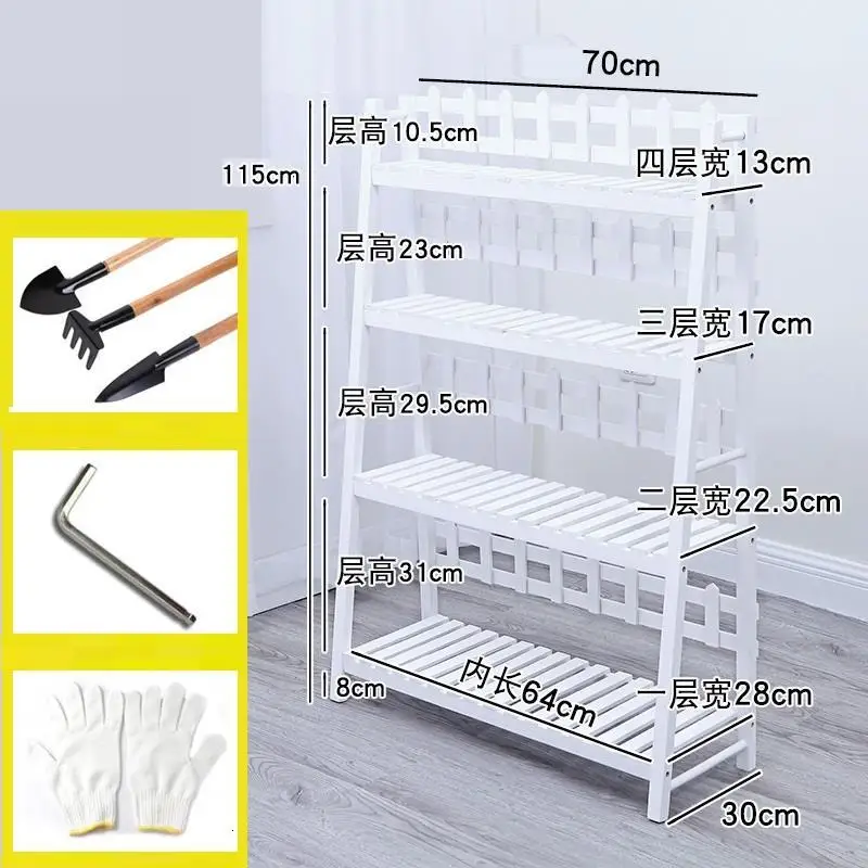 Number 4 Escalera Decorativa Madera Repisa Para Plantas Balkon Etagere Pour Plante Dekoration напольная полка Stojak Na Kwiaty подставка для цветов - Цвет: Number 4
