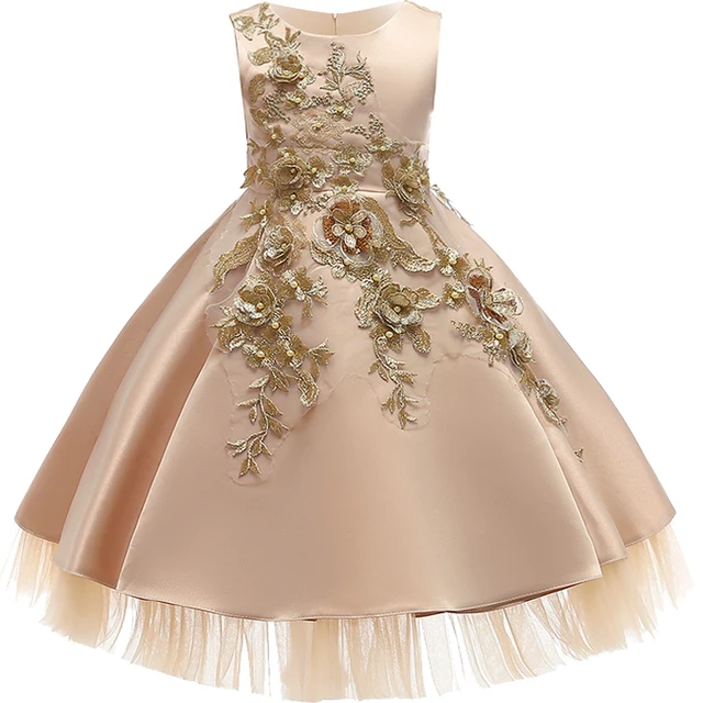 kids gold dress