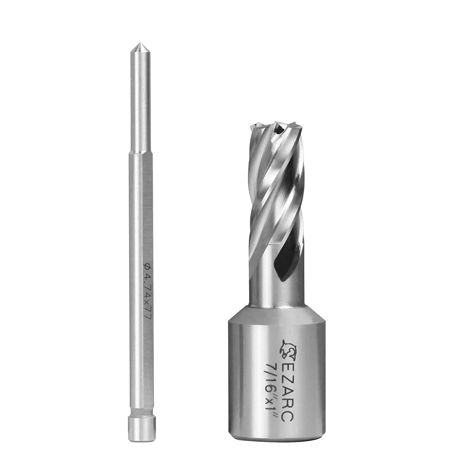 1-1/4-Inch Cutting Diameter x 1-Inch Cutting Depth with 3/4 Weldon Shank for Metal Stainless Steel Drilling Fits Magnetic Drill Press Include Pilot Pin EZARC HSS Annular Cutter 