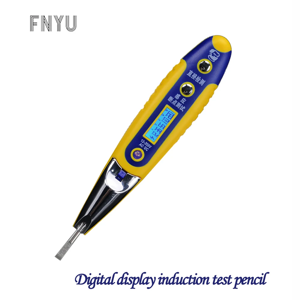 

MECHANIC digital display LED induction test pencil 12-250V AC DC breakpoint line detection electrician household electroscope