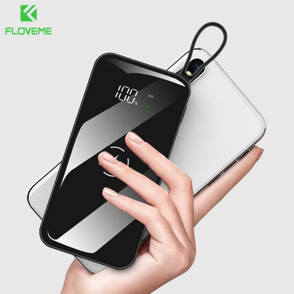  FLOVEME LED Display Poverbank 10000mAh Power Bank cargador inalámbrico para Xiaomi mi iPhone baterí